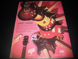 Hondo II Guitars   Classy Chassis Performance Guitar and Bass 1981 