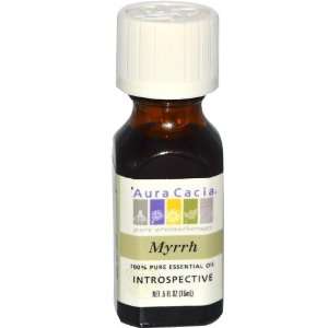  Aura Cacia Myrrh, Essential Oil, 1/2 oz. bottle Health 