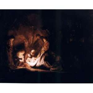   Rembrandt van Rijn   24 x 20 inches   Mise Au Tombe