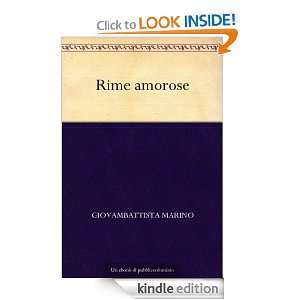 Rime amorose (Italian Edition) Giovambattista Marino  