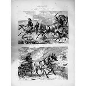  1874 Mormon Family Travelling Horses Carriage Ore Print 