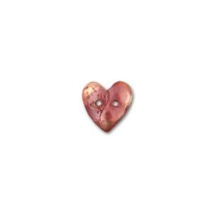  Copper Heart with Wavy Center Line Two Hole Button Arts 