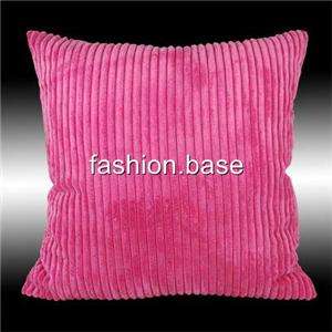 2X NEW SOFT THICK HOT PINK STRIPE VELVET THROW PILLOW CASES CUSHION 