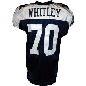  E.J. Whitley #70 Cowboys Game Issued Navy Jersey(Size 52 