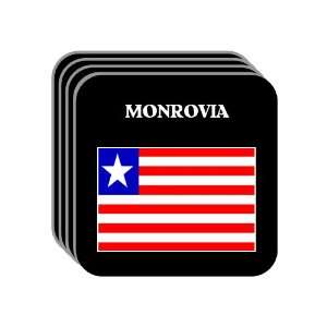 Liberia   MONROVIA Set of 4 Mini Mousepad Coasters