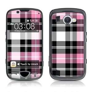  Pink Plaid Design Skin Decal Sticker for the Samsung Omnia 