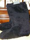 Fuzzy Slipper Booties House Shoes NWT Black White or Pink Small or 
