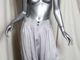 ALEXANDER MCQUEEN Silver Grey Drop Crotch Harem Cropped Skirt Pant 