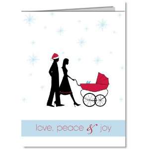  Christmas Family Silhouette (Customizable) Holiday Cards 