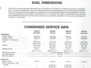   265 270 275 290 SERVICE MANUAL MF255 MF265 MF270 MF275 MF290  