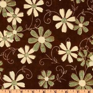   Grandmas House Floral Brown Fabric By The Yard Arts, Crafts & Sewing