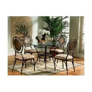  Powell Basil Antique Brown 5 Piece Dining Set with 4 