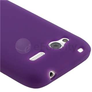 FOR HTC RADAR 4G T MOBILE PURPLE SILICONE SOFT GEL COVER CASE PHONE 