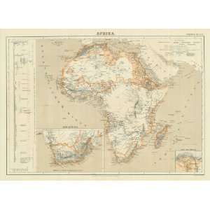  Lange 1870 Antique Map of Africa