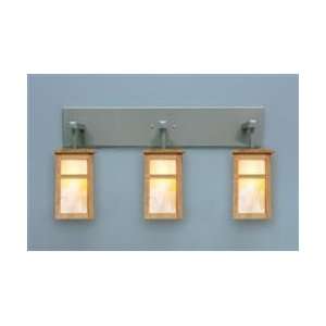   Cherry Craftsman Craftsman / Mission 3 Light Bathroom Fixture from the
