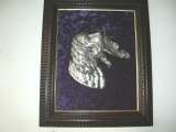 SUPERB PLATED WALL RELIEF HUNTING DOG IRISH SETTER  