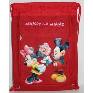   Disney Mickey Mouse and Minnie Mouse Drawstring Backpack Toys & Games
