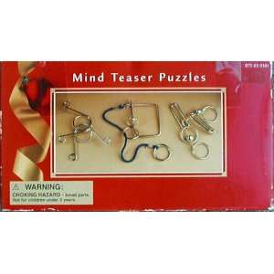  Three Metal Mind Teaser Puzzles Toys & Games