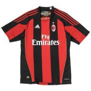 Adidas Mens ClimaCool AC Milan Home Jerseys Black/Red 