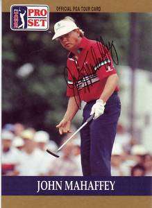John Mahaffey Signed card Golf 1990 Pro Set COA 510  