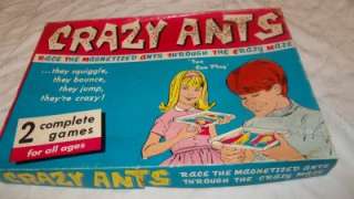 VINTAGE CRAZY ANTS MAGNET MAZE GAME TOPLAY 1950S  