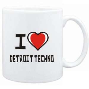  Mug White I love Detroit Techno  Music Sports 