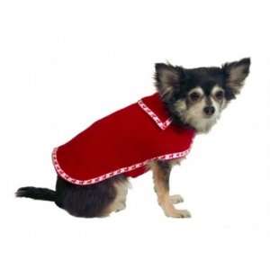  Red Doggie Print Cashmere Coat (Size 8)