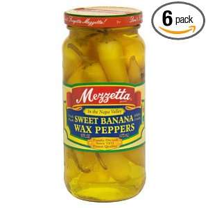 Mezzetta Peppers, Sweet Banana, 16 Ounce (Pack of 6)  