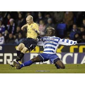   Everton in action with Ibrahima Sonko of Framed Prints