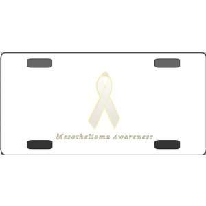  Mesothelioma Awareness Ribbon Vanity License Plate 