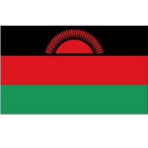  Malawi 2 x 3 Nylon Flag Patio, Lawn & Garden