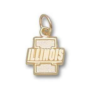  Illinois Fighting Illini Solid 10K Gold I Illinois 7 
