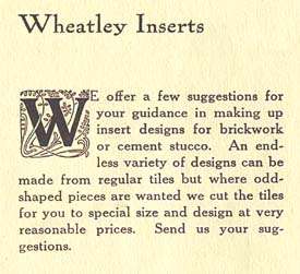 1910 Wheatley Pottery Catalog   Pots   Tiles   Mantels  
