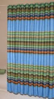 InStyle Baja Stripe Shower Curtain Blue/Orange Stripes  