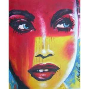 Red Yellow Face Oil Painting on Canvas Hand Made Replica Finest 