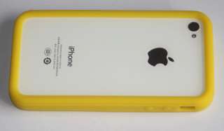 Yellow Silicone Bumper Frame Case Cover for iPhone 4 New  