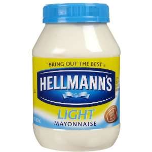 Hellmanns Light Mayonnaise Plastic Jar 30 oz  Grocery 
