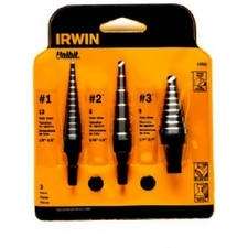 Irwin 10502 3 piece Unibit Step Drill Set  