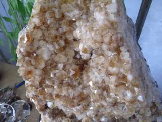 32.47lb 100% Natural Citrine yellow Point Cluster & agate Brazil 