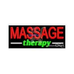 Massage Therapy Neon Sign 13 inch tall x 32 inch wide x 3.5 inch Deep 
