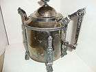   victorian Reed & Barton silver plated teapot pot ornate lion head