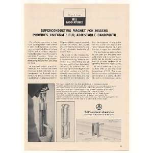   Bell Telephone Labs Magnet Maser Amplifier Print Ad