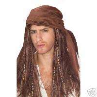 PIRATES OF CARIBBEAN JACK SPARROW PIRATE WIG COSTUME  