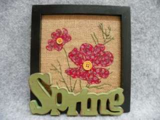 NEW Floral Wall Hanging SPRING Burlap Applique  