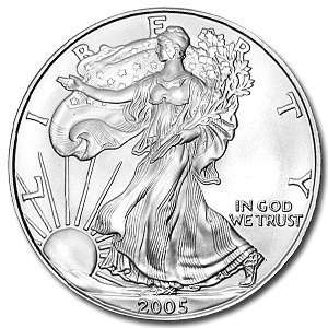  2005 Silver American Eagles   Brilliant Uncirculated 