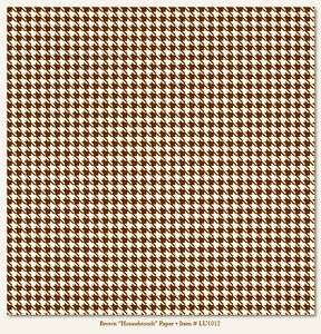 My Minds Eye Lush Brown HOUNDSTOOTH 12x12 Papers Minds  