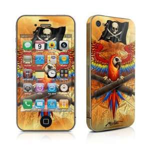 Buccaneer Parrot Design Protective Skin Decal Sticker for Apple iPhone 