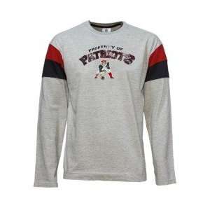 Reebok New England Patriots Youth Ash Athletic Property Of Long Sleeve 