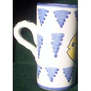    Hand Painted Ceramic Fish Mug Cup by Marife 