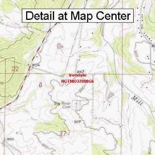  USGS Topographic Quadrangle Map   Irondale, Missouri 